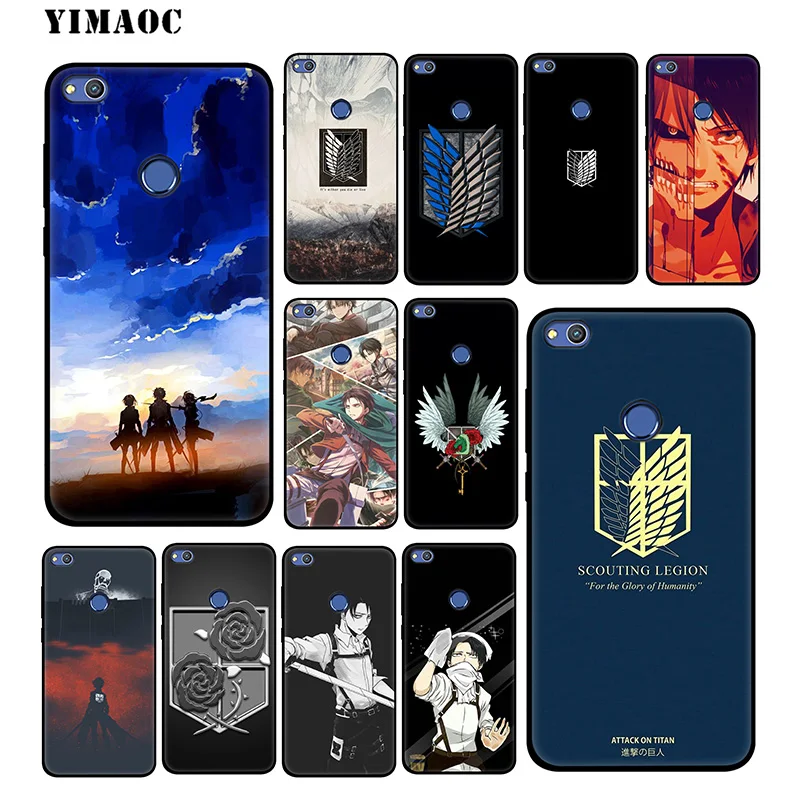 

YIMAOC Attack On Titan Soft Silicone Case For Huawei Honor 10 8X 8 8C 6A 7A 7X 7C Lite Pro Y9 Y7 Y6 Prime 2018 2017 Note 10