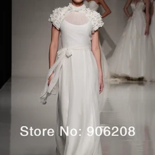 Сексуальные белые длинные праздничные платья, шифоновые вечерние платья трапециевидной формы с лямкой на шее