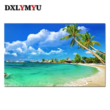 

NEW Full square drill 5D diamond painting DIY diamond embroidery Hawaii Beach Cross Stitch Rhinestone mosaic home decoration