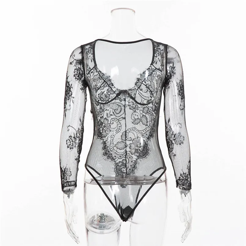 New Fashion Women Summer One-piece Sexy Teddy Baby-doll Lace Lingerie Nightwear Bodysuit Jumpsuit Boho Lace Lady Bodysuits #4R08 (14)