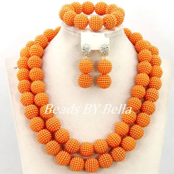 Popular Big Balls Indian Bridal Jewelry Set African Nigerian Wedding Beads Bridal Necklace Jewelry Set Free Shipping ABY376 Popular Big Balls Indian Bridal Jewelry Set African Nigerian Wedding Beads Bridal Necklace Jewelry Set Free Shipping ABY376