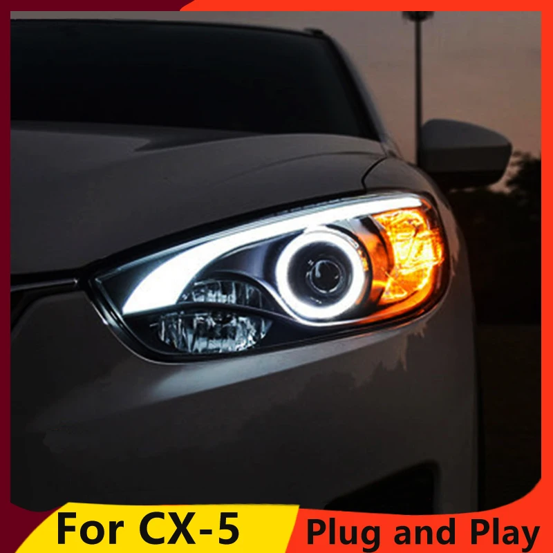 Автостайлинг KOWELL для Mazda CX 5 фары 2011 2015 CX5 светодиодный ные DRL Биксеноновые линзы