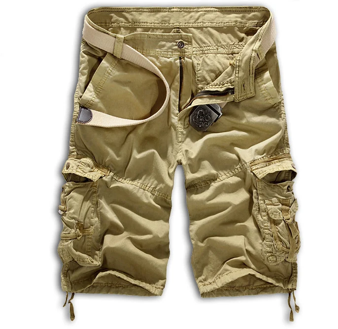 Мужские шорты-карго в стиле милитари, новинка, армейские камуфляжные тактические шорты, мужские хлопковые свободные рабочие повседневные короткие штаны, большие размеры