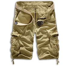 Мужские шорты-карго в стиле милитари, новинка, армейские камуфляжные тактические шорты, мужские хлопковые свободные рабочие повседневные короткие штаны, большие размеры