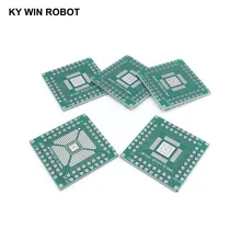 5 pces qfp 32 40 48 56 64 smt para dip64 adaptador placa pcb placa conversor 0.5/0.8mm