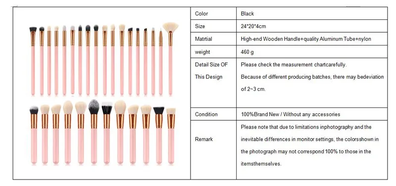 30 шт. набор профессиональных кистей для макияжа с деревянной ручкой, румяна, пудра для губ, косметическая кисть, инструмент для макияжа для всего лица