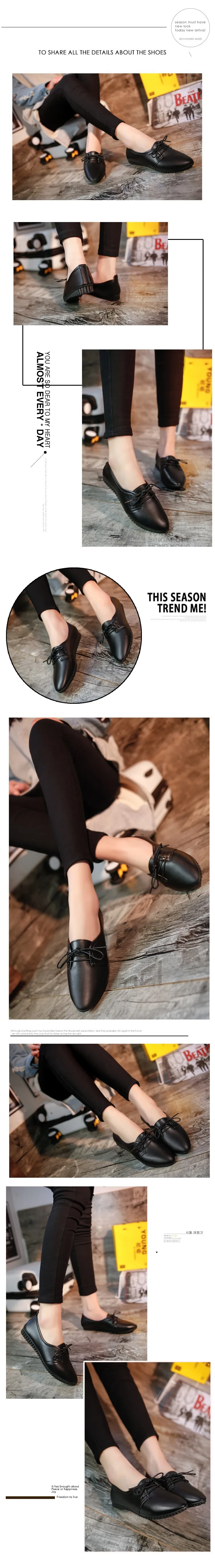 批发韩版系带小白鞋豆豆鞋软皮平跟单鞋平底女鞋子尖头单鞋护士鞋