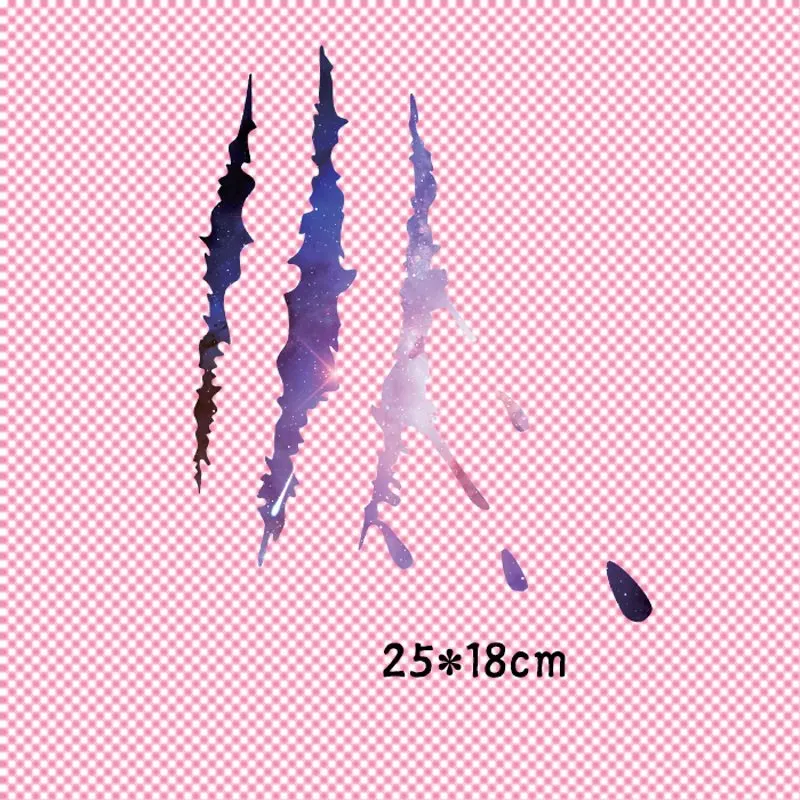

25x18cm Wolf claw mark Iron On Stickers Washable Appliques A-level Patches Heat Transfer For DIY T-shirt Accessory Clothes Jeans