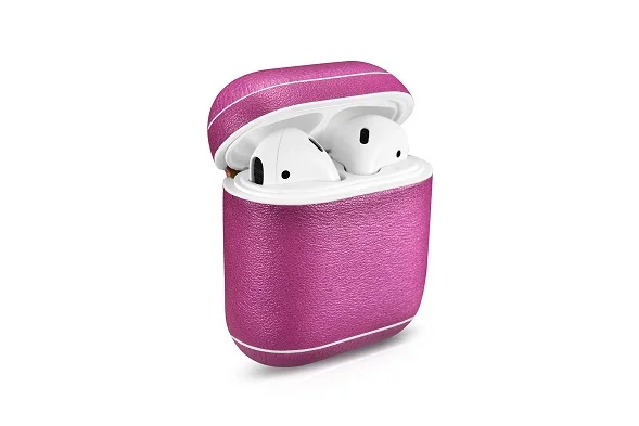 Чехол для наушников для Apple Airpods из натуральной кожи, чехол для наушников, аксессуары для наушников, защитный беспроводной чехол - Цвет: Glitter-PK