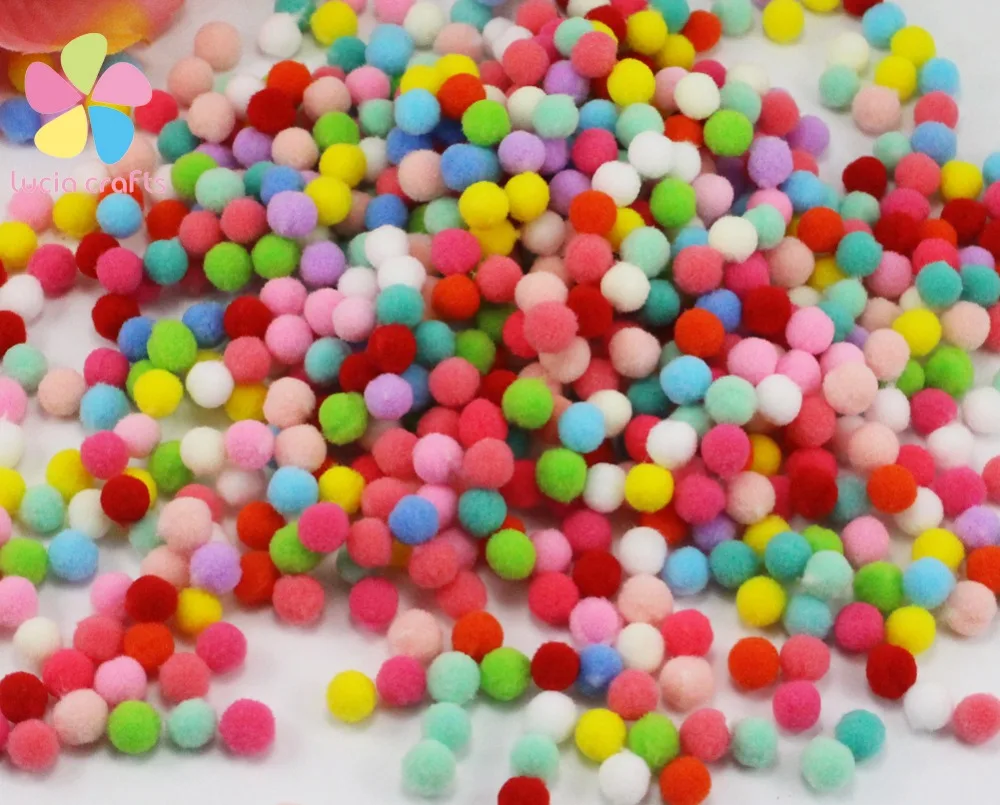 

7mm mixed colors pompom diy craft 500pcs/lot K0403