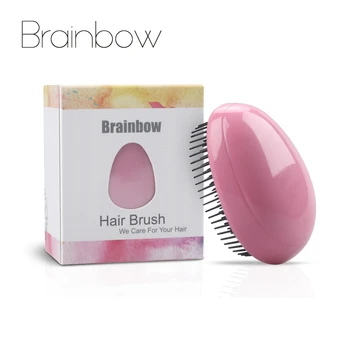 

Brainbow 1pc Egg Design Magic Hair Brush Round Portable Plastic Comb Scalp Massage Comb Shampoo Shower Brush Hair Styling Tools