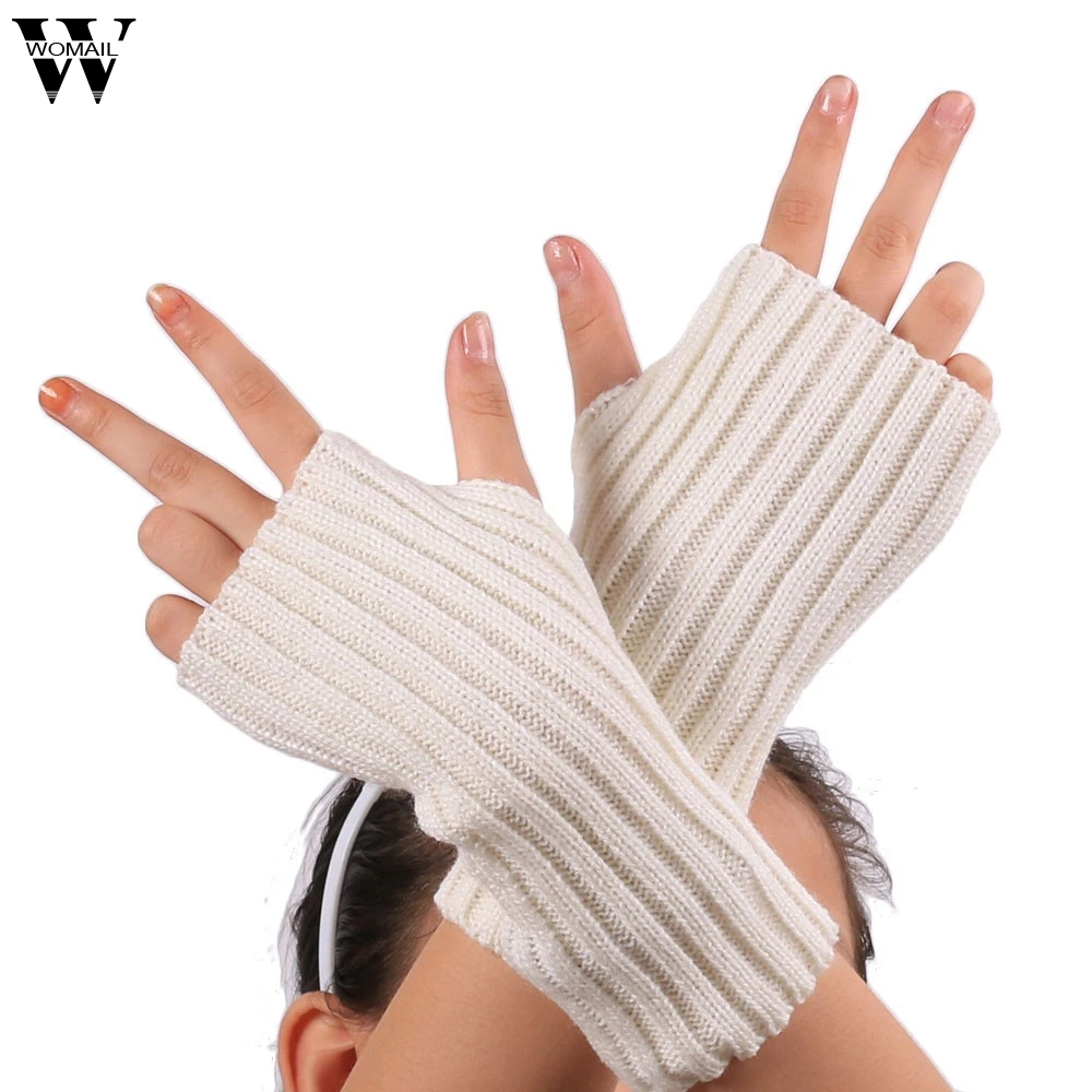 

Amazing 2015 New Fashion Winter Gloves Women Warm Fingerless Knitted Wrist Warmer