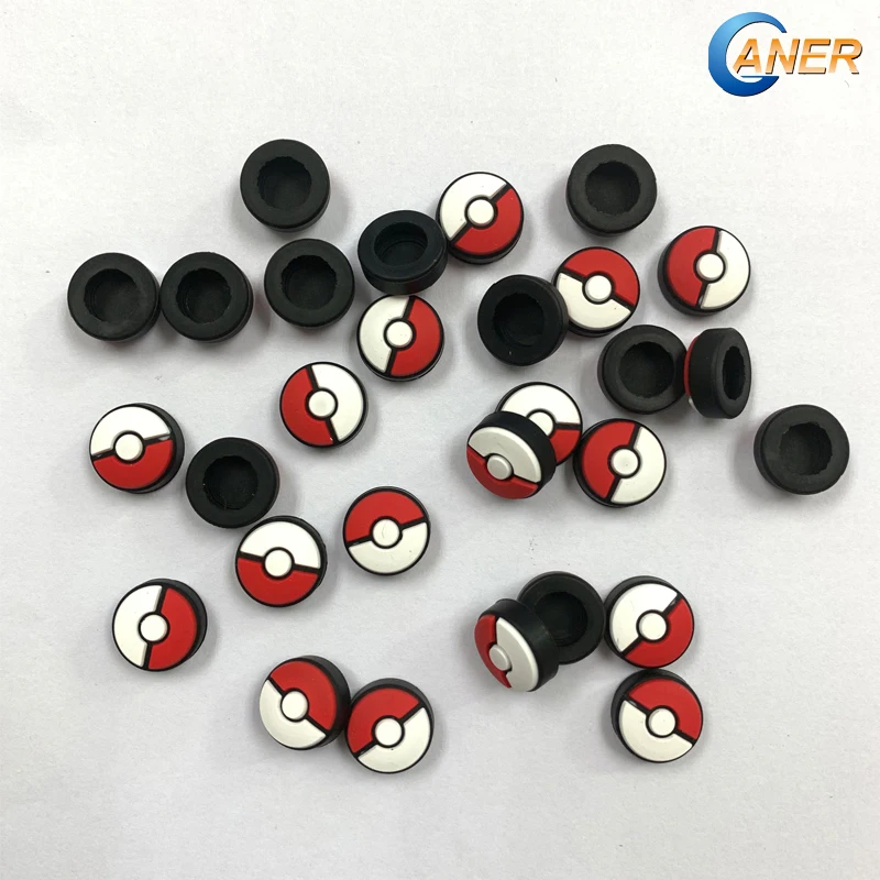 

100pcs lot Silicone Analog Thumb Stick Grips Caps for pokemons pokeball go
