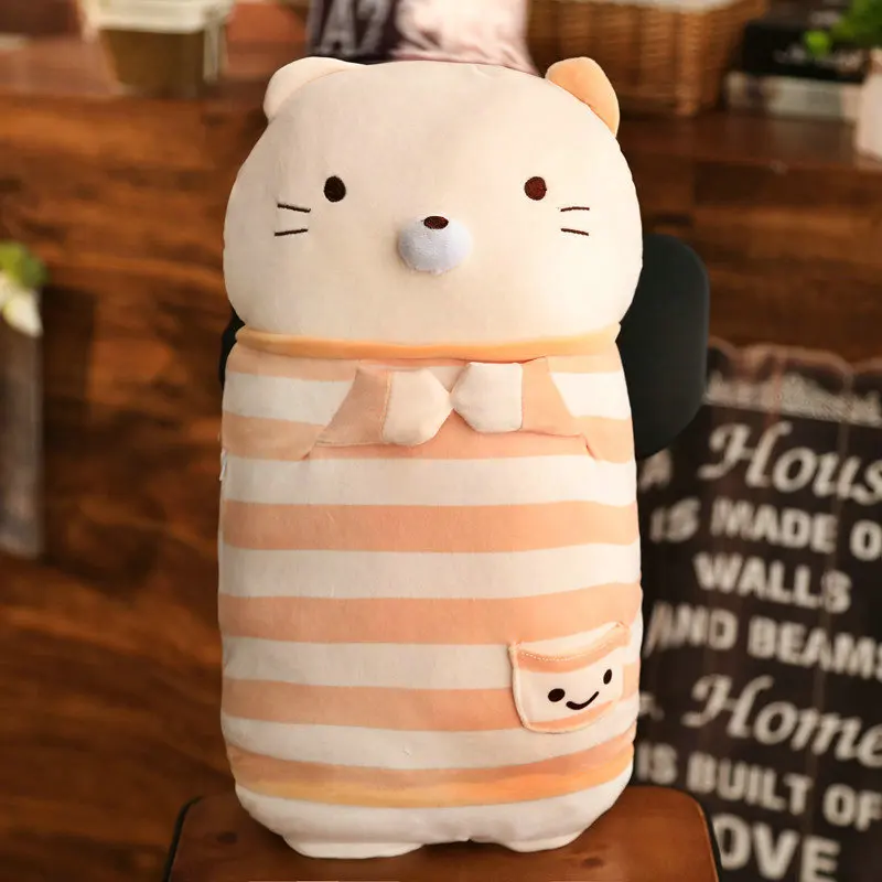 45-60 см вниз хлопок Sumikko Gurashi углу существо милый Кот плюшевые игрушки большой Размеры Япония популярные аниме подарок для маленьких детей - Цвет: Цвет: желтый