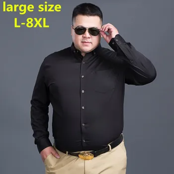 

large size Design Super High Quality Cotton and Polyster Men Shirts Business Casual Shirts Luxury Brand Oxford Men Dress Shirts