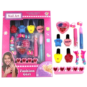 

12Pcs Children Pretend Play Nail Art Toy Girl Cosmetics Playset Makeup Toys For Girl Gift 2019 New Arrival