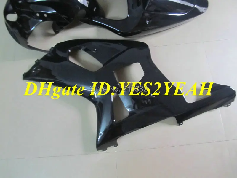 Набор обтекателей для GSXR600 750 01 02 03 GSXR 600 GSX R750 K1 2003 2001 2002 полностью глянцевый черный