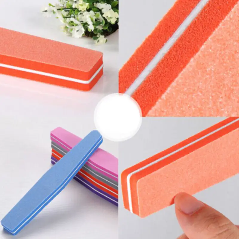 

1pc Double Side Nail files buffer Trimmer Buffer lime Nail Art Tools Buffing Sanding File Sponge DIY Grit Polisher buffer