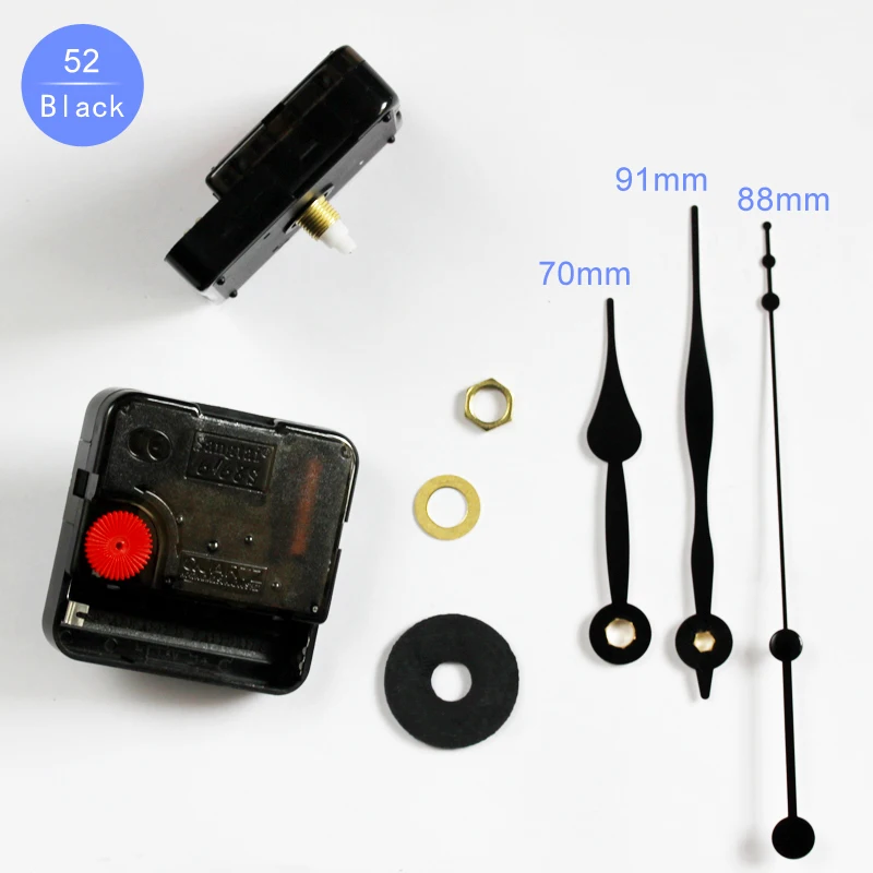 

6168S Quartz Movement 6mm Screw axis length Plastic Sweep Movement With 52# Black Hands Clock Accessory DIY Clock Kits