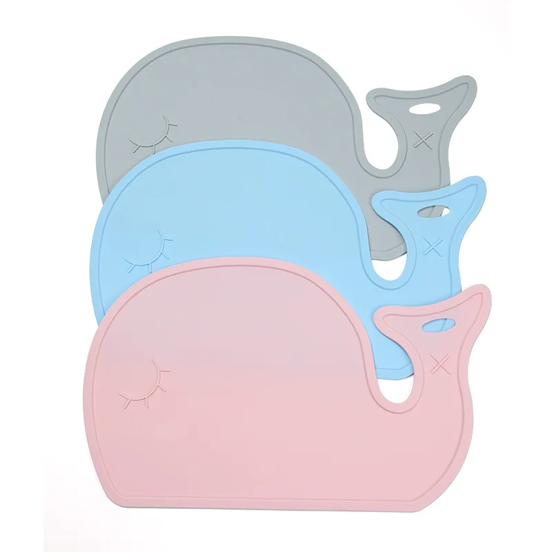 Cartoon Waterproof Silicone Placemat Baby Dinning Table Pads Quality Silica Gel Kids Tableware Mat Large Size BPA Free