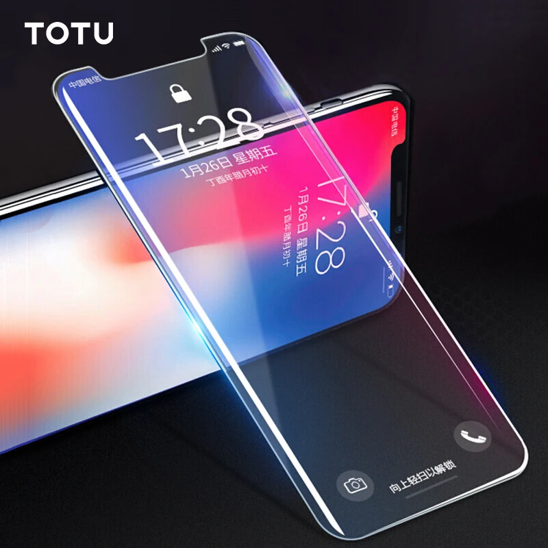 TOTU 0 23 мм Защита экрана для iPhone X 8 7 Plus передняя крышка 9H закаленное стекло 10