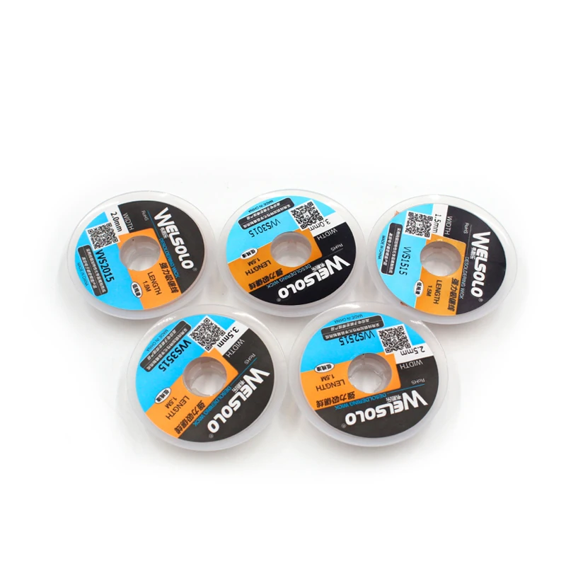 

Desoldering wire Braid Soldering wick Suction-line 1.5m Length Wick/Soldering Accessory 5pcs/pair