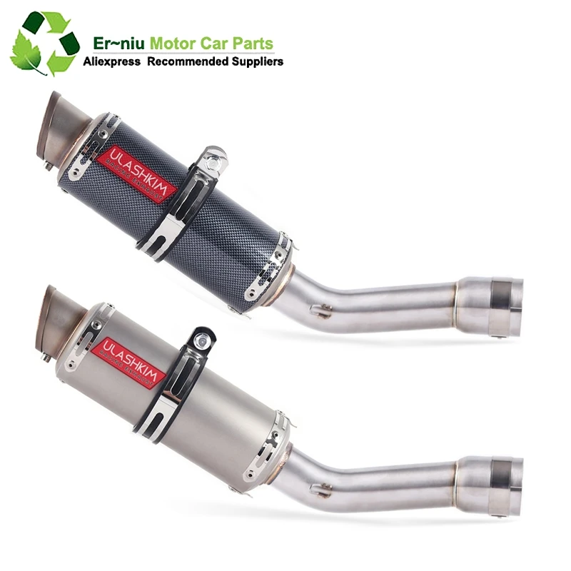 

Motorcycle Muffler Exhaust Full System Connect Link Pipe Middle Pipe Slip On For YAMAHA FZ1 FZ1N FZ1000 2005-2016