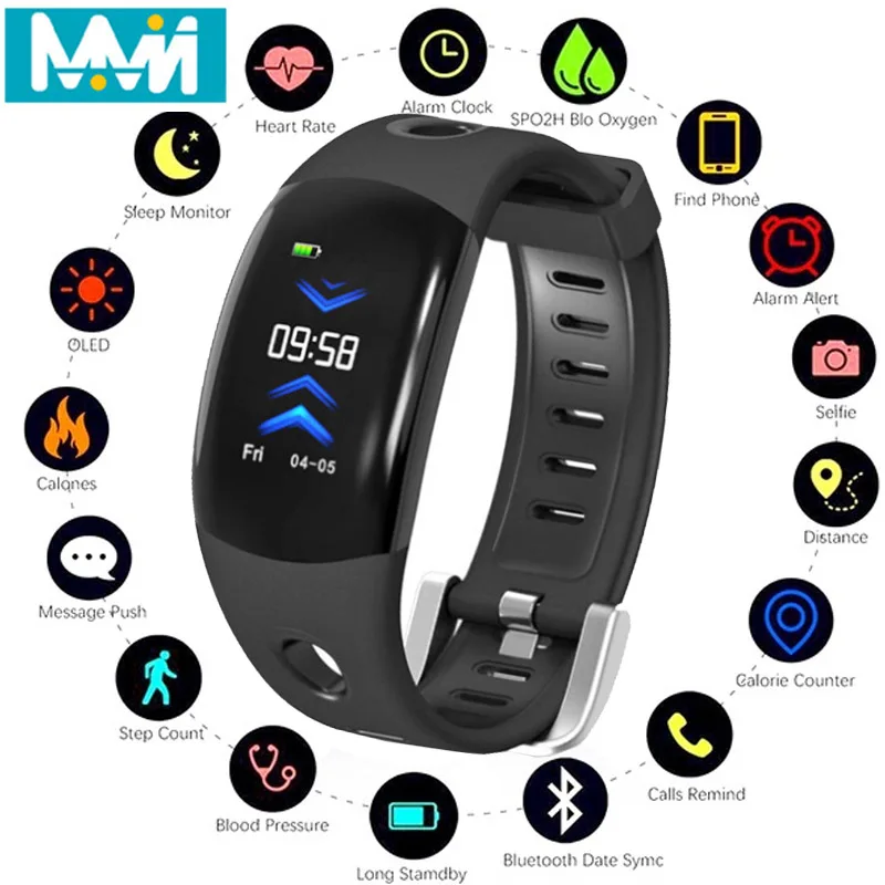 

DM11 Color LCD Smart Bluetooth Wristband Heart Rate Fitness Tracker Bracelet IP68 Waterproof Pedometer Smart Band Watch