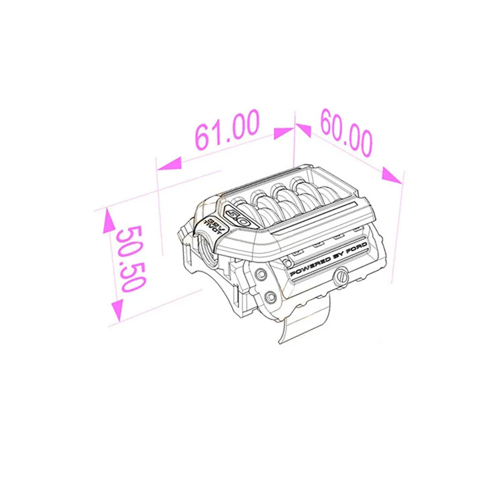 Имитация F11 V8 5,0 радиатор двигателя для 1/10 RC Гусеничный автомобиль TRAXXAS TRX-4 встроенный 13000 об/мин высокоскоростной двойной вентилятор