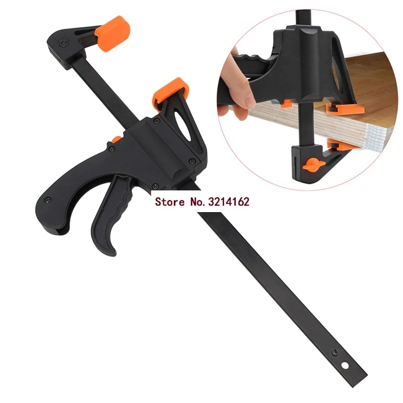 

12 Inch Wood-Working Bar Clamp Quick Ratchet Release Speed Squeeze DIY Hand Tool 07NOV