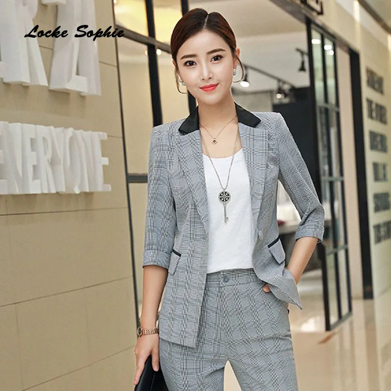 Women's Plus size Slim fit Blazers coats 2019 Summer cotton blend Small Suits jackets ladies Skinny Retro Blazers Suits coats