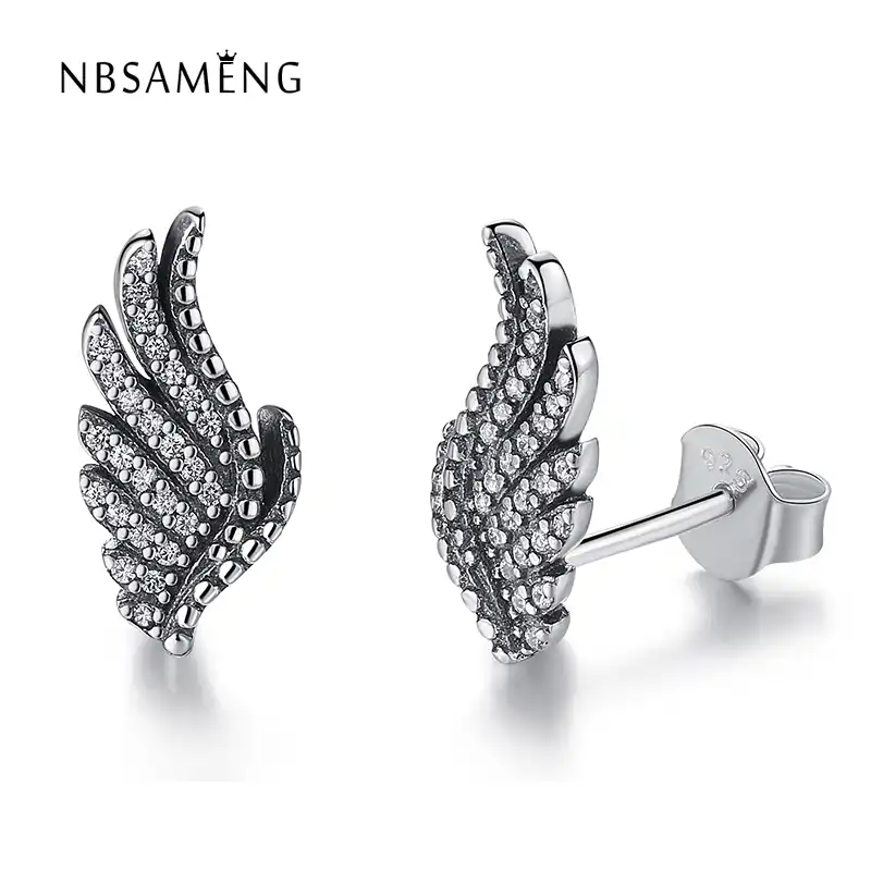 wing earrings studs