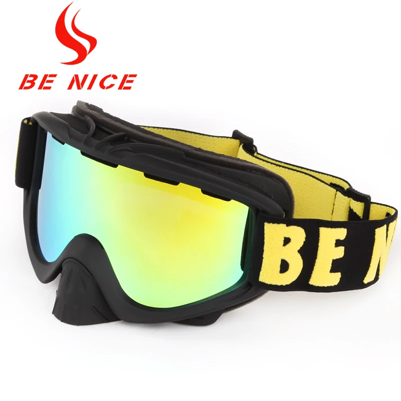 BE NICE snowboards high coverage cylindrical snow glasses outdoor font b ski b font goggles snowboard
