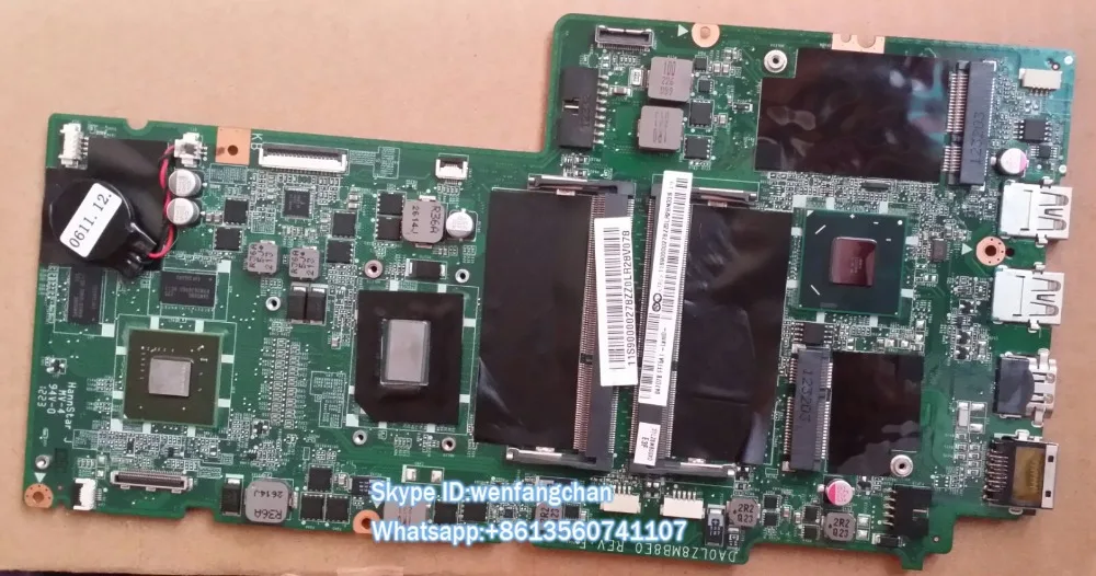 

Free shipping U410 motherboard with  i3-2367 Cpu DA0LZ8MBE0 90000209