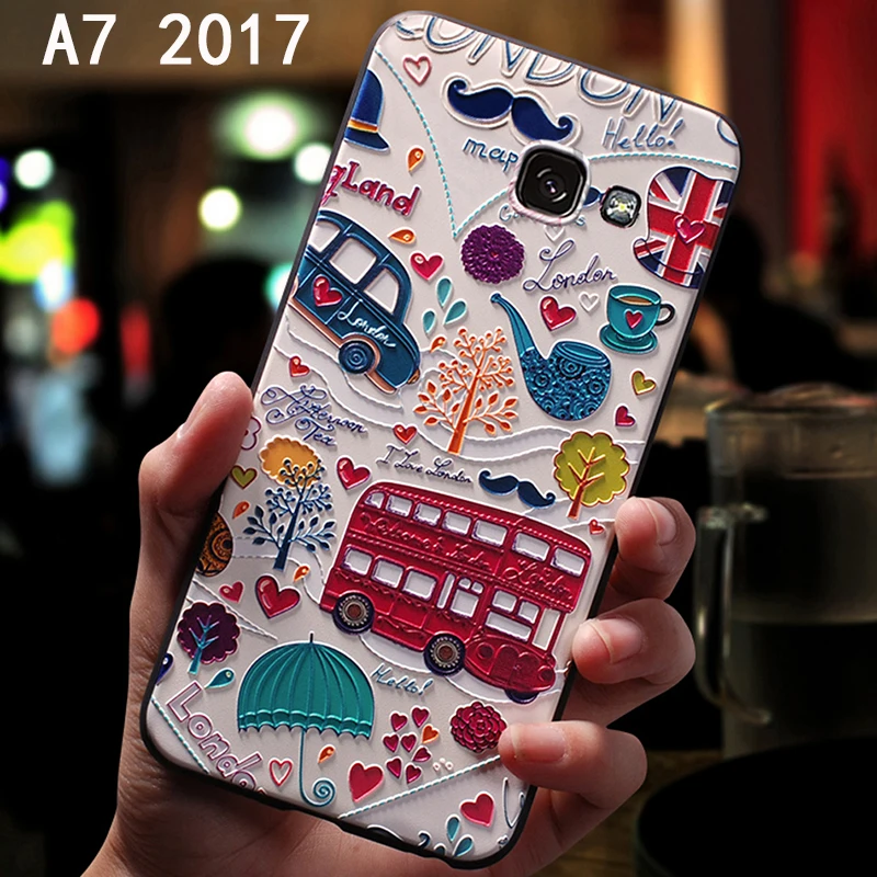 YonLinTan силиконовый coque крышка чехол для samsung Galaxy A7 2017 7 A720 Оригинальный Роскошный