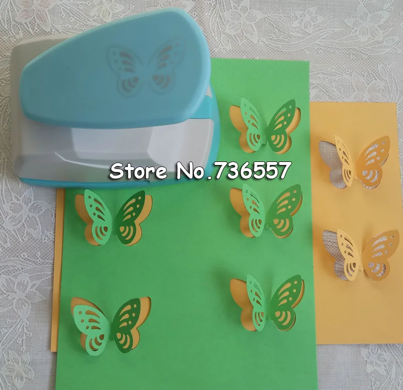 Free Shipping Large Size 4.3cm Stereoscopic 3D Butterfly Shape Punch