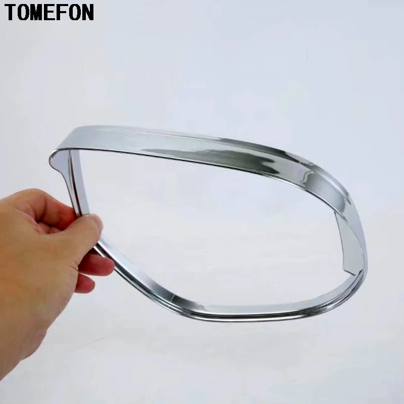 ABS Chrome Rearview Side Mirror Glass Rain Shield Sun Visor Shade Frame 2PCS/Set For Mitsubishi Outlander TOMEFON