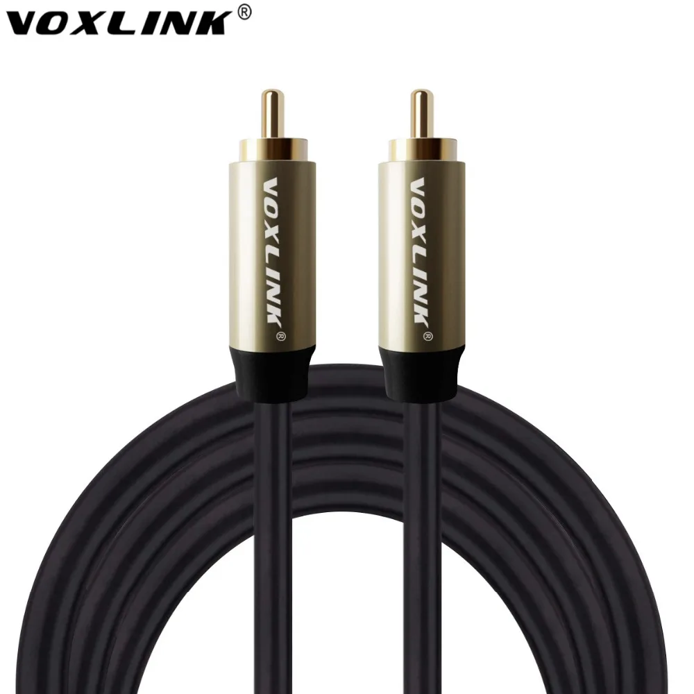 VOXLINK HIFI RCA Coaxial AV Cable Gold Plated RCA Male to RCA Male