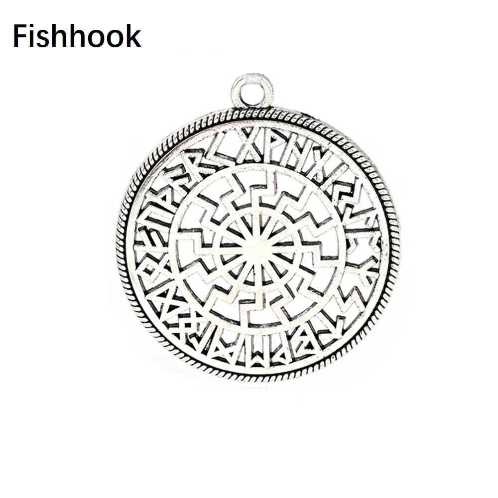 

Fishhook 24 Norse Runes Slavic Viking Hollow Pendants Fashion Jewelry Accessories Vintage DIY Charms for Bracelets & Necklaces