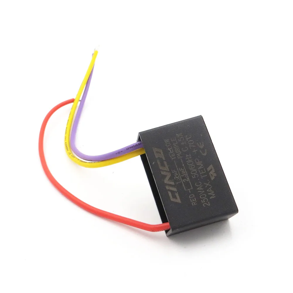 CBB61 1 2 мкФ 3 uF 250V провода электродвигатель работает конденсатор Электрический