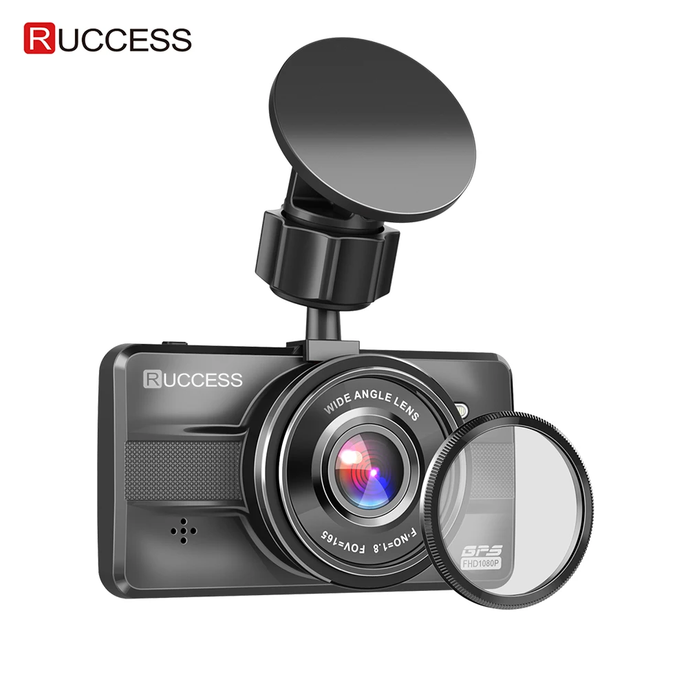 

Ruccess Full HD 1080P CAR DVR 3.0 IPS Dash Cam with GPS CPL Car Camera Recorder for Car Super Night Vision 24H Parking Mode WDR