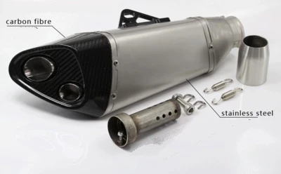 Углеродного волокна Универсальный 51 мм выхлопных газов для глушитель выхлопной трубы мотоцикла глушитель выхлопной XJR1300 CBR1300 ZX6R ZX10R ZZR400 Z750 Z800 ER6N ER6R