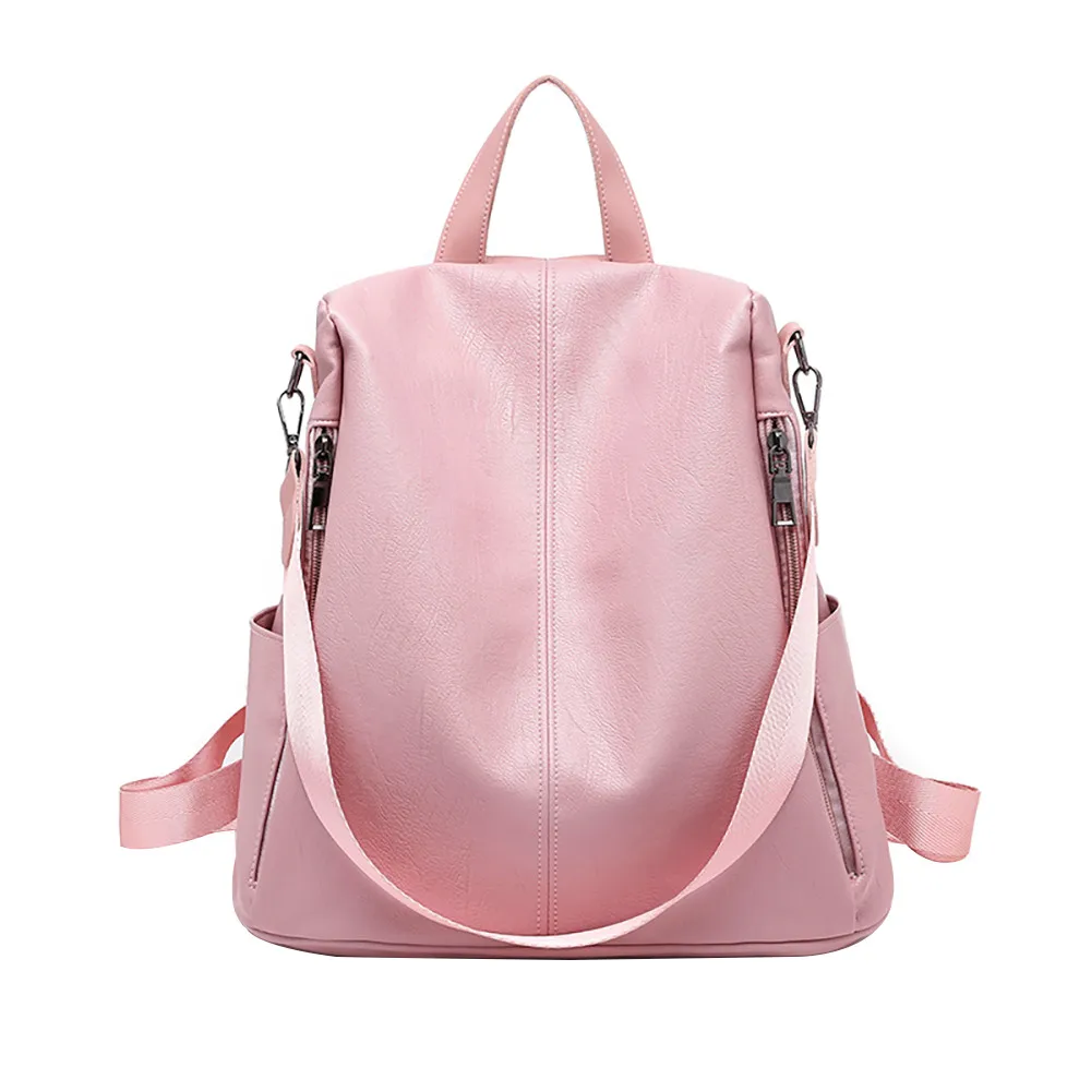 Mochila De marca superior para mujer, Mochila antirrobo, Mochila informal de cuero suave de doble uso, mochilas pequeñas, Mochila Escolar, envío directo