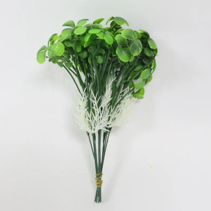 Flone Mini Artificial Plastic Plant Simulation Little Sapling Fake Plant Flower Home Party Office Garden Decor Plant (5)