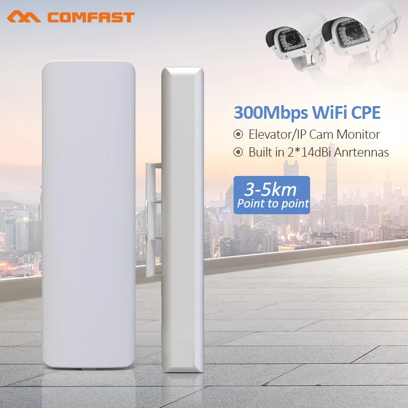 

2Pcs High Power Outdoor WIFI Router/5.8Ghz Access Point/CPE/WISP Wireless wifi Repeater 5Ghz 2* 14dBi Long Range Wifi Antenna 48