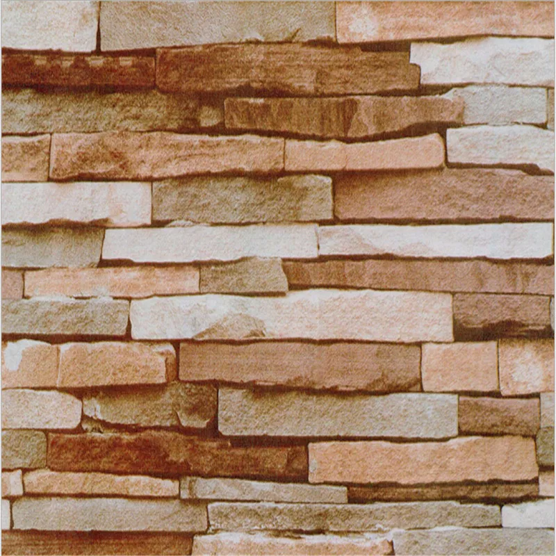 

Vintage personality stone culture stone orange red shale brick wall stickers self-adhesive home furniture renovation wallpaper