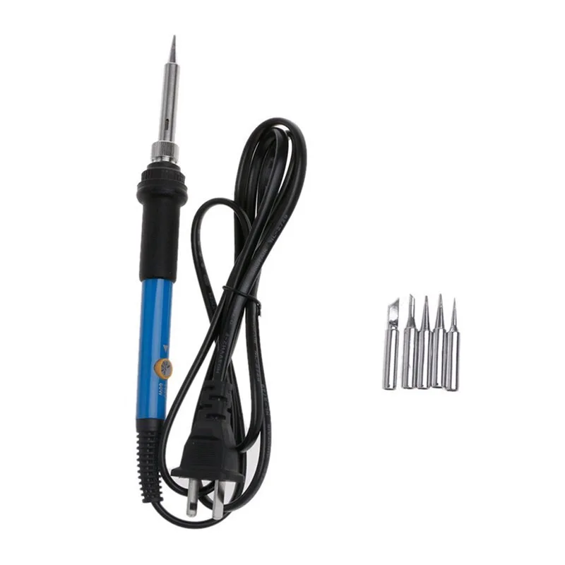 110/220 EU/US Adjustable Temperature Electric Soldering Iron 60 W Tip For Soldering Iron Adjustable 220  Replacement Tip Solder 
