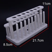 Soporte de tubos de prueba de plástico, 15 agujeros y 9 pines, soporte de bureta, tubo de ensayo para laboratorio, 1 Uds.