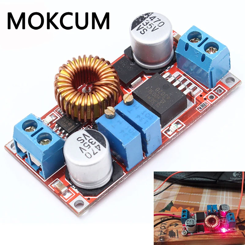 

Li-lion Lithium Battery Charger Module 5V-32V to 0.8V-30V 5A LED Driver Step Down Buck Converter Board Constant Current Voltage