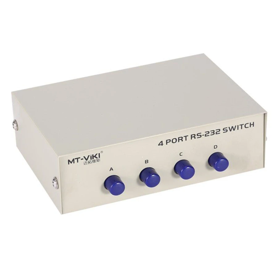 

MT-Viki 4 Port DB9 RS232 Switch Serial COM Device Console Printer Sharing Selector Controller 232-4